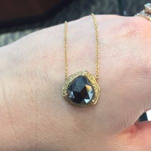 NEW 14k Hematite and diamond necklace